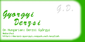 gyorgyi derzsi business card